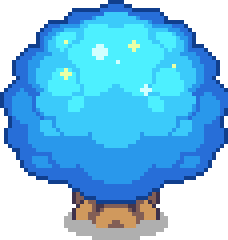 Glowing Blue Tree Village Decor.png