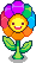 Large Rainbow Flower Village Decor.png